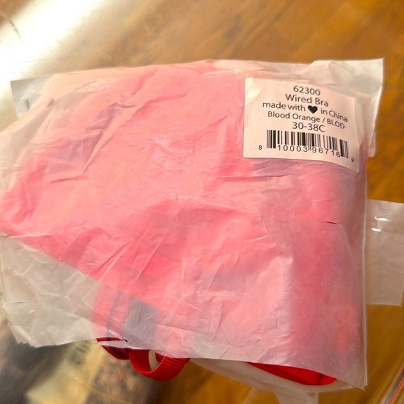 NWT $78 HAH Wired Mesh Bra Sz 30-38C Blood Orange Red Sheer Unlined Valentines - Picture 4 of 7